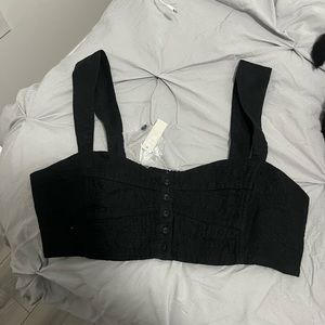 Madewell Linen Sweetheart Bralette